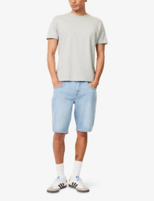 7 FOR ALL MANKIND: Brand-Patch Regular-Fit Denim Shorts
