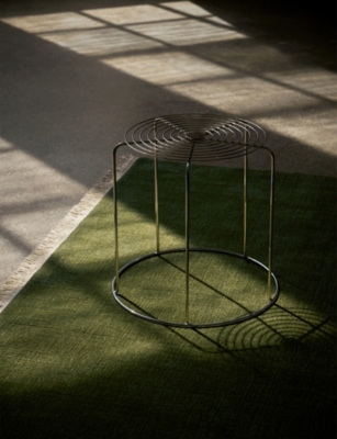 &tradition Verner Panton 1981 Wire Steel Stool Mirror Polished Steel In Mirror Polished Steel