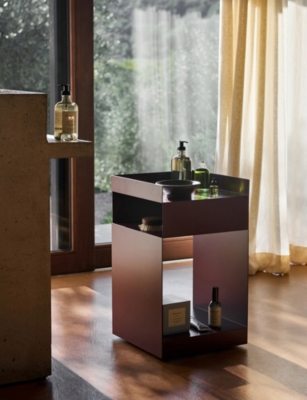 &tradition Rotate Sc73 Space Copenhagen 2022 Steel Side Table Dark Plum In Dark Plum