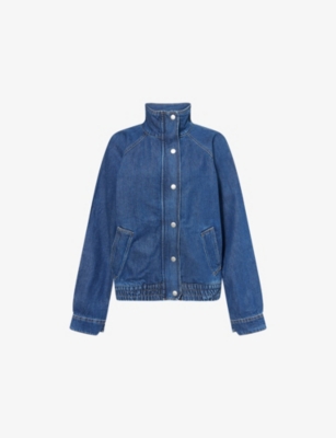 REFORMATION: Mette Relaxed-Fit Denim Bomber Jacket