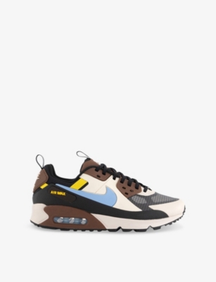 NIKE: Air Max 90 Drift Leather and Mesh Low-Top Trainers
