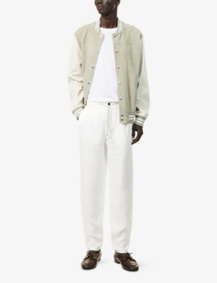 Eleventy Relaxed Fit Trousers Drawstring Waistband In White