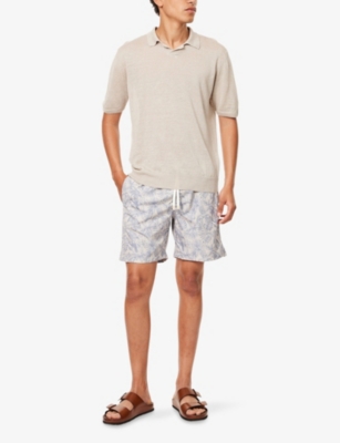 ELEVENTY: Parrot Graphic-Print Swim Shorts