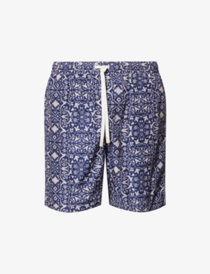 ELEVENTY: Floral-Print Regular-Fit Swim Shorts