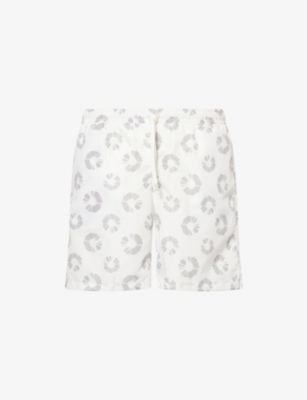 ELEVENTY: Geometric-Print Regular-Fit Swim Shorts