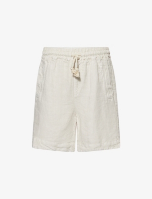ELEVENTY: Welt-Pockets Drawstring Linen Shorts
