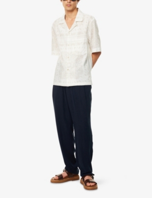 ELEVENTY: Bandana Boxy-Fit Linen-Cotton Shirt