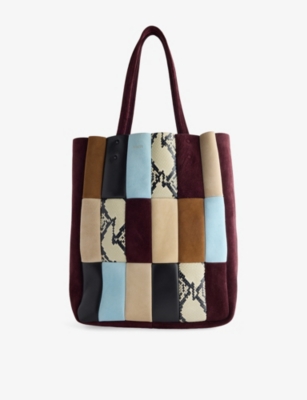 KHAITE: Zoe Patchwork Leather Tote Bag