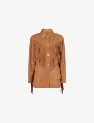 STAND STUDIO: Estee Fringed Suede Jacket