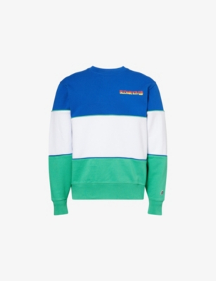 BILLIONAIRE BOYS CLUB: Great Wave Colour-Block Cotton-Jersey Sweatshirt