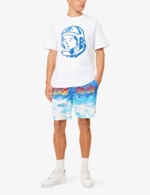 BILLIONAIRE BOYS CLUB: Great Wave Graphic-Pattern Woven Swim Shorts
