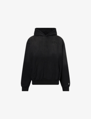 Billionaire Boys Club Mens Black Oversized Arch Logo Popover Cotton-jersey Hoody Xl In Black