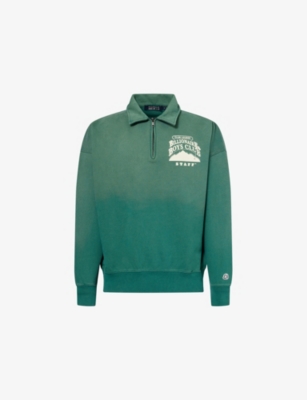 BILLIONAIRE BOYS CLUB: Country Lounge Quarter-Zip Cotton-Jersey Sweatshirt
