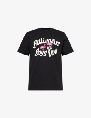 BILLIONAIRE BOYS CLUB: Flamingo Embroidered Cotton T-shirt