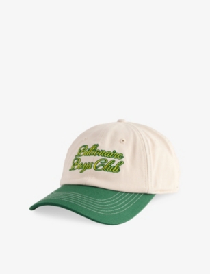 Billionaire Boys Club Mens Ecru Green Signature Brand-embroidered Woven Baseball Cap