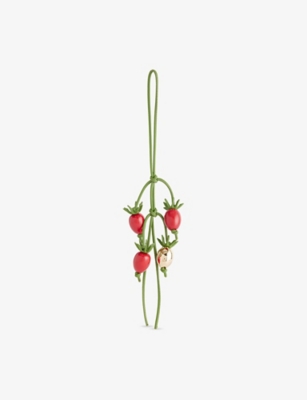 Loewe Womens Red Tomato Branch Resin Charm
