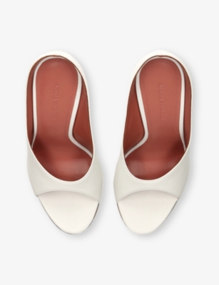 AMINA MUADDI: Anok Slipper 105 Leather Heeled Courts