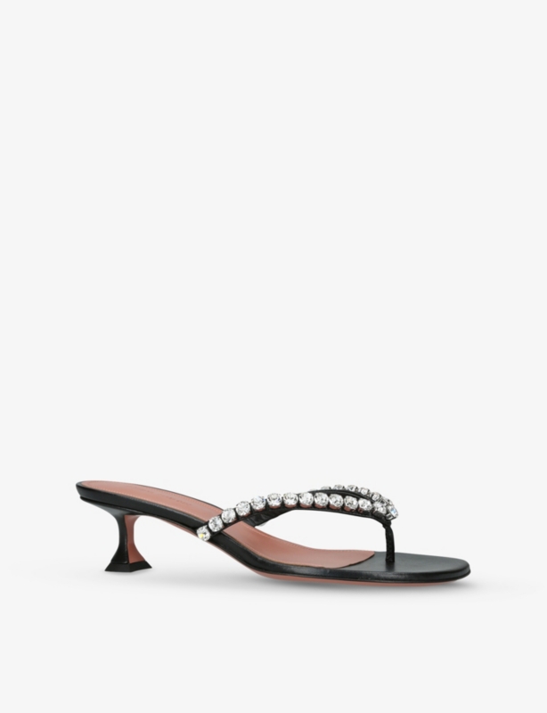 Gigi Thong 45 Leather Heeled Sandals
