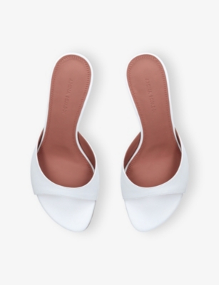 AMINA MUADDI: Jeanne Leather Heeled Sandals