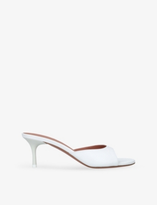 AMINA MUADDI: Jeanne Leather Heeled Sandals
