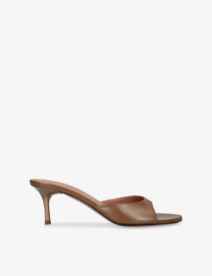 AMINA MUADDI: Jeanne 60 Leather Heeled Sandals