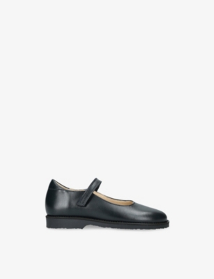 PAPOUELLI: Kids' Emilia Strap Leather Mary-Jane Shoes