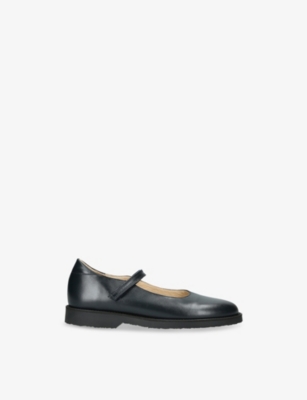 PAPOUELLI: Kids' Emilia Strap Leather Mary-Jane Shoes