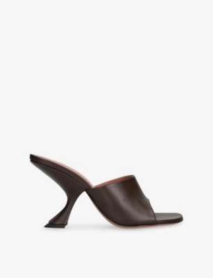 AMINA MUADDI: Taylor Slipper 90 Leather Heeled Mules