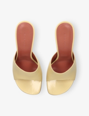 AMINA MUADDI: Taylor Slipper 90 Leather Heeled Mules