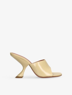 AMINA MUADDI: Taylor Slipper 90 Leather Heeled Mules