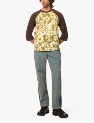 Levi's Womens Multi  X Denim Tears Floral-print Cotton-jersey T-shirt In Multi