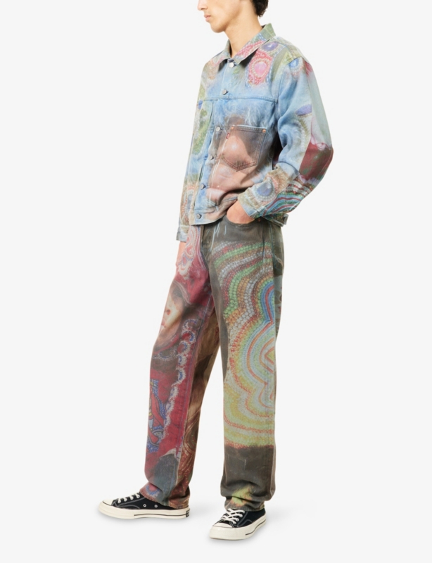 Levi's X Denim Tears Photographic-Print Denim Trucker Jacket