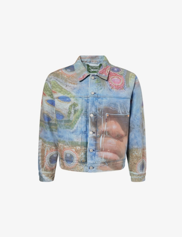 Levi's X Denim Tears Photographic-Print Denim Trucker Jacket