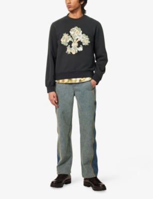 Levi's Womens Multi  X Denim Tears Crewneck Cotton-jersey Sweatshirt In Multi