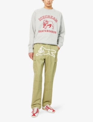 Icecream Mens  Bulldog Crewneck Cotton-jersey Sweatshirt