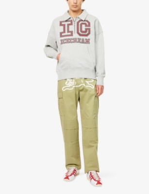 Shop Icecream Mens  Collegiate Kangaroo-pocket Cotton-jersey Sweatshirt