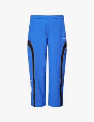 ICECREAM MENS BLUE SOFT SERVE COLOUR-BLOCK NYLON TROUSERS 