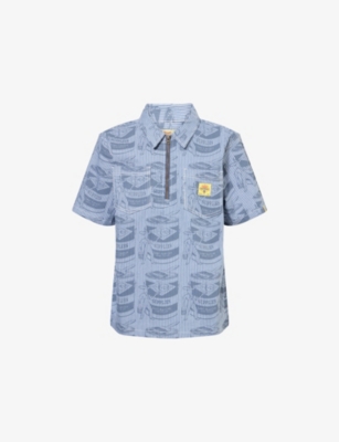 ICECREAM: Supplies Graphic-Stripe Woven Work Shirt