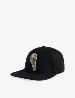 ICECREAM: Cone Felt Patch Cotton Baseball Cap