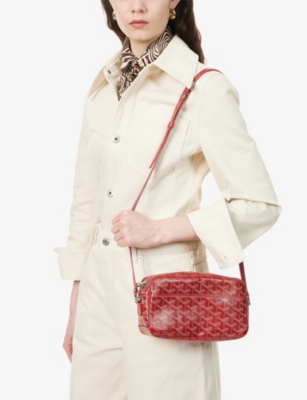 RESELFRIDGES: Pre-Loved Goyard Cap-Vert Coated Canvas Shoulder Bag