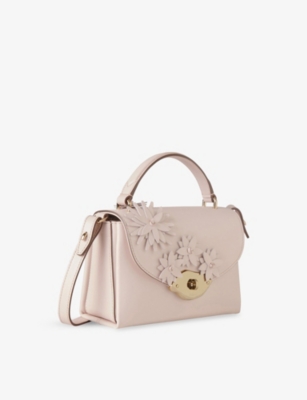 MULBERRY: Lana Flower Small Leather Top-Handle Bag