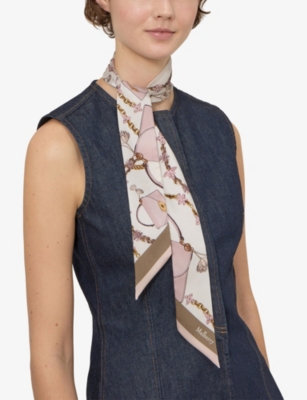 MULBERRY: Lana Bag and Chains Woven Skinny Scarf