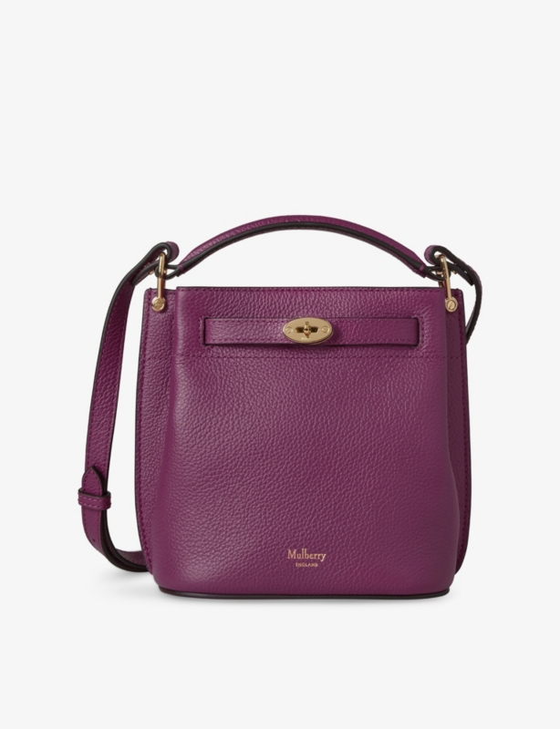 Mini Islington Grained Leather Bucket Bag