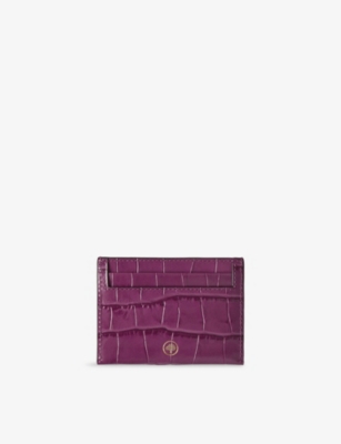 MULBERRY: Croc-Effect Leather Card Holder