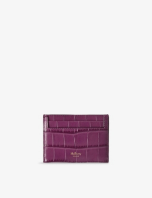 MULBERRY: Croc-Effect Leather Card Holder