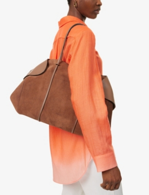 NEOUS: Berenices Suede and Leather Shoulder Bag
