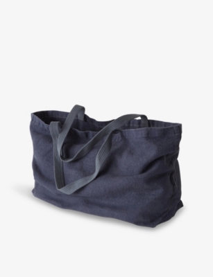 Charvet Womens Indigo Doudou Linen Tote Bag