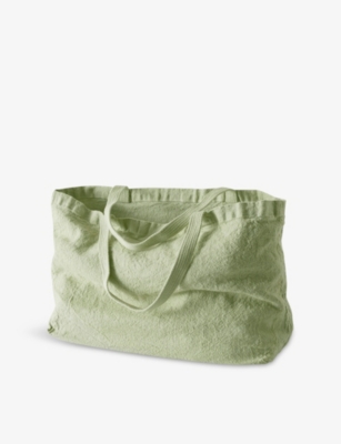 Charvet Womens Pistache Doudou Linen Tote Bag