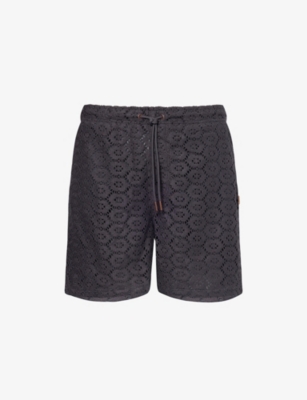 HONOR THE GIFT: Crochet Relaxed-Fit Cotton-Blend Shorts