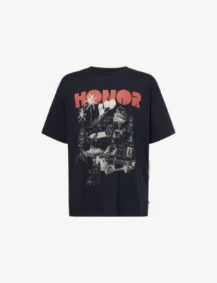 HONOR THE GIFT: Block Party Graphic-Print Short-Sleeve Cotton T-Shirt